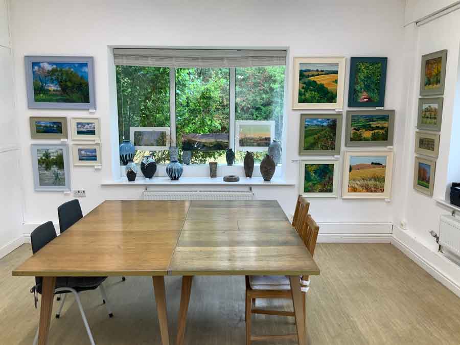 Cathy and Nick Pearce's work exhibited at Elm Studio at Mind Tree Café Furlong Close Rowde SN10 2TQ near Devizes Wiltshire